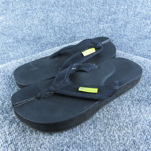 The Healing Sole Women's Flip Flop‎ Black Fabric Size 11M Gently Used 2025 - Picture 1 of 6
